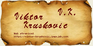 Viktor Krušković vizit kartica
